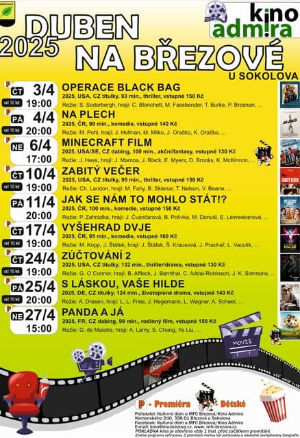 Kino program DUBEN 2025