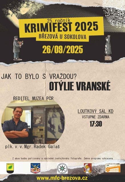 Krimifest 2025 - PŘEDNÁŠKY PRO VEŘEJNOST 26.9.2025